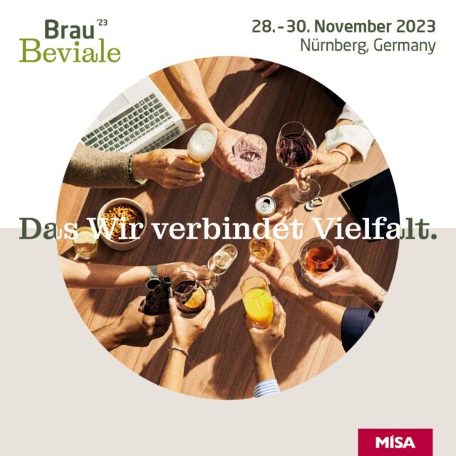 Wir sind dieses Jahr auf der BRAU BEVIALE ´23 🤩
Vom 28. - 30. November 2023 findet ihr uns im Messezentrum Nürnberg. 
🗓️ Speichert euch den Termin aber schon mal im Kalender ein, weitere Infos folgen noch! 

Find uns at BRAU BEVIALE ´23 🥳
From 28th - 30th November 2023, you can visit us at Messe Nürnberg, Germany. 
🗓️ Save the date and stay tuned for more information! 

#misa #beer #misasgram #beerlover #munich #münchen #bavaria #messenürnberg #braubeviale #staytuned