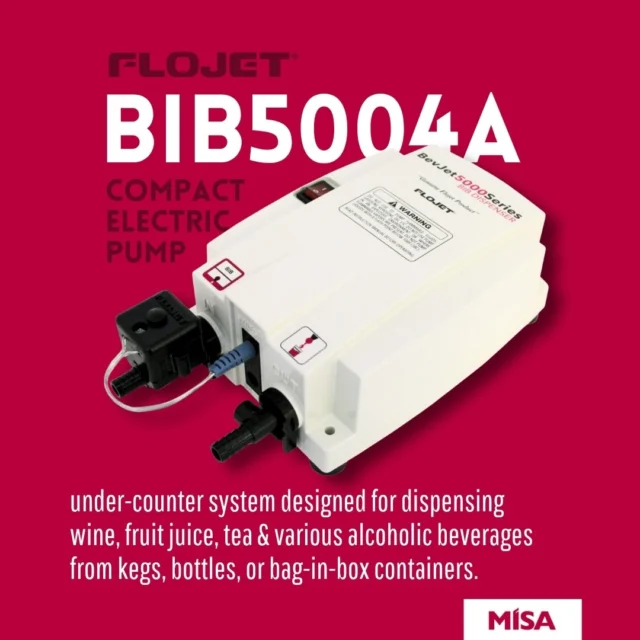 (DE/EN) Wir sind offizieller FLOJET-Partner. Mit dem FLOJET BEVJET BIB5004A entscheiden Sie sich für das ideale Unterbau-Installationssystem entwickelt für Ausschank von Wein, Fruchtsaft, Tee und diversen alkoholischen Getränken aus Fässern, Flaschen oder Bag-in-Box. BEVJET erkennt, wenn der Getränkekarton leer ist, und schaltet sich automatisch ab. Sobald ein voller Karton angeschlossen wird, startet das Gerät automatisch neu. Wir informieren Sie gerne über alle Vorteile von FLOJET für Ihren Gastronomiebetrieb.

We are an official FLOJET partner. With the FLOJET BEVJET BIB5004A, you are choosing the ideal under-counter installation system designed for dispensing wine, fruit juice, tea and various alcoholic beverages from kegs, bottles, or bag-in-box containers. BEVJET senses when beverage box is empty and automatically shuts down. It restarts automatically when full supply is reconnected.